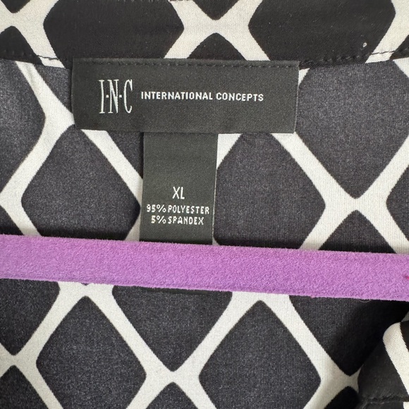 INC, blk/wht tile, gold accents, like new - Picture 5 of 5